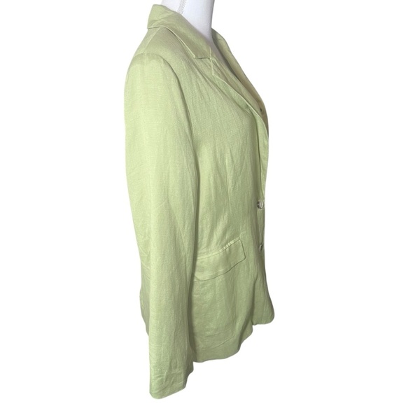 ASTR The Label Rio Oversized Blazer Jacket Celery Green Large NWOT Linen Blend - Picture 10 of 16